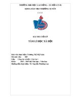 Bài thi cuối kỳ tâm lí học xã hội