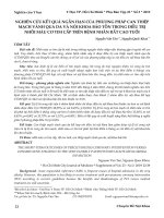 Nghiên cứu kết quả ngắn hạn của phương pháp can thiệp mạch vành qua da và nội khoa bảo tồn trong điều trị nhồi máu cơ tim cấp trên bệnh nhân rất cao tuổi