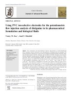 Using PVC ion-selective electrodes for the potentiometric flow injection analysis of distigmine in its pharmaceutical formulation and biological fluids