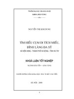 Tóm tắt Khóa luận tốt nghiệp ngành Bảo tàng -  Bảo tồn: Tìm hiểu cụm di tích miếu, đình làng Đa Sỹ xã Kiến Hưng - thành phố Hà Đông - tỉnh Hà Tây