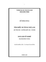 Tóm tắt Khóa luận tốt nghiệp ngành Bảo tàng học: Tìm hiểu di tích chùa So, xã Tân Hòa, huyện Quốc Oai, Hà Nội