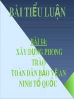 Bài thuyết trình Xây dựng phong trào toàn dân bảo vệ an ninh tổ quốc
