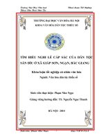 Tóm tắt Khóa luận tốt nghiệp khoa Văn hóa dân tộc thiểu số: Tìm hiểu nghi lễ cấp sắc của dân tộc Sán Dìu ở xã Giáp Sơn, Ngạn, Bắc Giang
