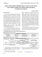 Phẫu thuật điều trị bệnh hở van hai lá sử dụng dây chằng nhân tạo: Phân tích chỉ định và mô tả kỹ thuật