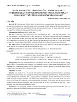 Nhân hai trường hợp dùng ống thông fogarty chẹn phế quản thông khí một phổi trong phẫu thuật lồng ngực trên bệnh nhân nội khí quản khó