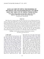 Sàng lọc một số chủng Trichoderman SP. đối kháng với Colletotrichum SP. gây bệnh thán thư trên cây ớt trồng ở Bình Dương