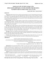 Khảo sát yếu tố tiên lượng gần bệnh nhân nhồi máu cơ tim cấp điều trị nội khoa tại Bệnh viện Đa khoa khu vực Củ Chi