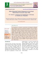 Effect of integrated nutrient management on growth and yield of fennel (Foeniculum vulgare Mill.)