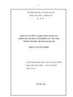 Tóm tắt Khóa luận tốt nghiệp khoa Thư viện - Thông tin: Công tác tổ chức nguồn lực thông tin tại Trung tâm Thông tin - Thư viện Trường Đại học Thương mại Hà Nội