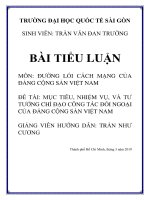Bài tiểu luận: Mục tiêu, nhiệm vụ, và tư tưởng chỉ đạo công tác đối ngoại của Đảng Cộng sản Việt Nam