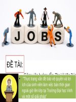 Đề tài: Thực trạng vấn đề bảo vệ quyền và lợi ích của sinh viên làm việc bán thời gian ngoài giờ lên lớp tại Trường Đại học Vinh và một số giải pháp