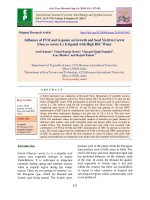 Influence of fym and gypsum on growth and seed yield in carrot (Daucus carota L.) irrigated with high RSC water