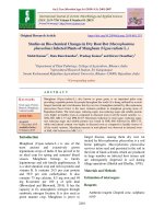 Studies on bio-chemical changes in dry root rot (Macrophomina phaseolina) infected plants of mungbean (Vigna radiata L.)