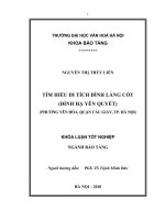 Tóm tắt Khóa luận tốt nghiệp ngành Bảo tàng học: Tìm hiểu di tích đình làng Cót (đình Hạ Yên Quyết)