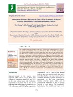 Assessment of genetic diversity in thirty-five genotypes of oilseed brassica species using principal component analysis