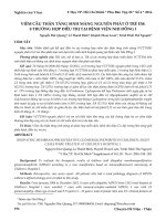 Viêm cầu thận tăng sinh màng nguyên phát ở trẻ em: 8 trường hợp điều trị tại Bệnh viện Nhi Đồng 1