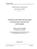 Tóm tắt Khóa luận tốt nghiệp ngành Bảo tàng học: Tìm hiểu di tích lịch sử Đình Thượng Kiệm, xã Thượng Kiệm, huyện Kim Sơn, tỉnh Ninh Bình