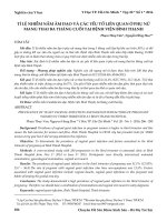 Tỉ lệ nhiễm nấm âm đạo và các yếu tố liên quan ở phụ nữ mang thai ba tháng cuối tại Bệnh viện Bình Thạnh