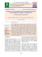 Evaluation of a new recombinant inbred line mapping population for genetic mapping in groundnut (Arachis hypogaea L.)