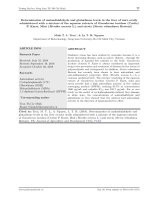 Xác định hàm lượng malondialdehyde và glutathione trong gan chuột uống cao linh chi (Ganoderma lucidum (Curtis) P. Karst) kết hợp với bạc hà (Mentha avensis L.) và cỏ ngọt (Stevia