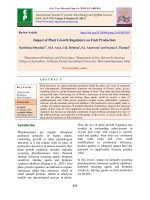 Impact of plant growth regulators on fruit production