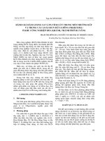 Đánh giá hàm lượng Cd và Pb tích lũy trong môi trường đất và trong các loài giun đất (giống Pheretima) ở khu công nghiệp Hòa Khánh, thành phố Đà Nẵng