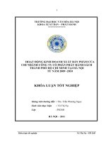 Tóm tắt Khóa luận tốt nghiệp khoa Xuất bản - Phát hành: Hoạt động kinh doanh xuất bản phẩm của chi nhánh Công ty Cổ phần Phát hành sách Thành phố Hồ Chí Minh tại Hà Nội từ năm 2009 -2010