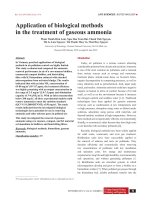 Application of biological methods in the treatment of gaseous ammonia