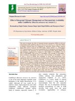 Effect of integrated nitrogen management on macronutrient availability under cauliflower (Brassica oleracea var. botrytis L.)