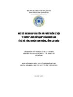 Tóm tắt Khóa luận tốt nghiệp khoa Văn hóa dân tộc thiểu số: Một số biện pháp bảo tồn và phát huy giá trị lễ hội Té nước “Bun Vốc Nặm”