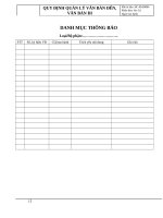 HC   09   BM04 danh mục thông báo 