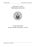 Bài thực tập cộng đồng tại xã Kim Đường, huyện Ứng Hòa thành phố Hà Nội
