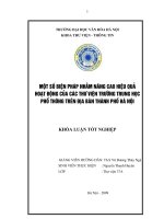 Tóm tắt Khóa luận tốt nghiệp khoa Thư viện - Thông tin: Một số biện pháp nâng cao hiệu quả hoạt động của thư viện trường trung học phổ thông trên địa bàn Thành phố Hà Nội