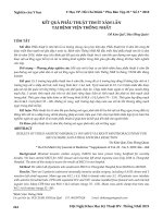 Kết quả phẫu thuật tim ít xâm lấn tại Bệnh viện Thống Nhất