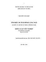 Tóm tắt Khóa luận tốt nghiệp ngành Bảo tàng học: Tìm hiểu di tích đình Ngò