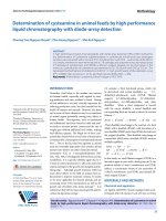 Determination of cysteamine in animal feeds by high performance liquid chromatography with diode-array detection