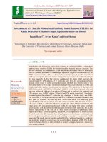 Development of a specific monoclonal antibody based Sandwich ELISA for rapid detection of haemorrhagic septicemia in bovine blood