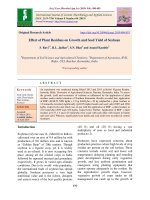 Effect of plant residues on growth and seed yield of soybean