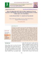 Effect of seedling dip and pre harvest foliar application of growth regulators and fungicide on sprouting and chemical parameters in onion (Allium cepa L.) var. Arka Kalyan