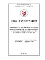 Tóm tắt Khóa luận tốt nghiệp khoa Xuất bản - Phát hành: Nghiên cứu hoạt động chăm sóc khách hàng trong kinh doanh Xuất bản phẩm tại Công ty Cổ phần Sách và thiết bị trường học tỉnh Tuyên