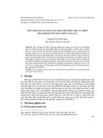 Tiêu chí đánh giá sách giáo khoa môn Khoa học tự nhiên theo định hướng phát triển năng lực