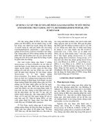 Áp dụng các kỹ thuật DNA để phân loại hai giống tuyến trùng Steinernema Travassos, 1927 và Heterorhabditis Poinar, 1975 ở Việt Nam