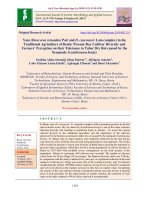 Yam (Dioscorea rotundata Poir and D. cayenensis Lam complex) in the traditional agriculture of Benin: Present-day cultivar diversity and farmers’ perception on their tolerance to tuber dry