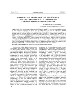 Identification and sequence analysis of a DREB subfamily transcription factor involved in drought stress tolerance from rice