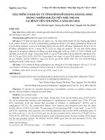 Đặc điểm vi khuẩn và tình hình đề kháng kháng sinh trong nhiễm khuẩn tiết niệu trẻ em tại Bệnh viện Nhi Đồng 2 năm 2017-2018