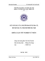 Tóm tắt Khóa luận tốt nghiệp khoa Văn hóa dân tộc thiểu số: Lễ cấp sắc của người Dao ở xã Ba vì, huyện Ba vì, Thành phố Hà Nội