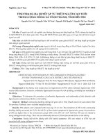 Tình trạng hạ huyết áp tư thế ở người cao tuổi trong cộng đồng xã Vĩnh Thành, tỉnh Bến Tre