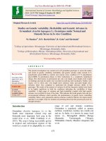 Studies on genetic variability, heritability and genetic advance in groundnut (Arachis hypogaea L.) genotypes under normal and osmotic stress in in vitro condition