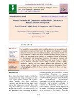 Genetic variability for quantitative and qualitative characters in Brinjal (Solanum melongena L.)
