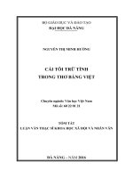 Tóm tắt Luận văn Thạc sĩ Khoa học xã hội và nhân văn: Cái tôi trữ tình trong thơ Bằng Việt